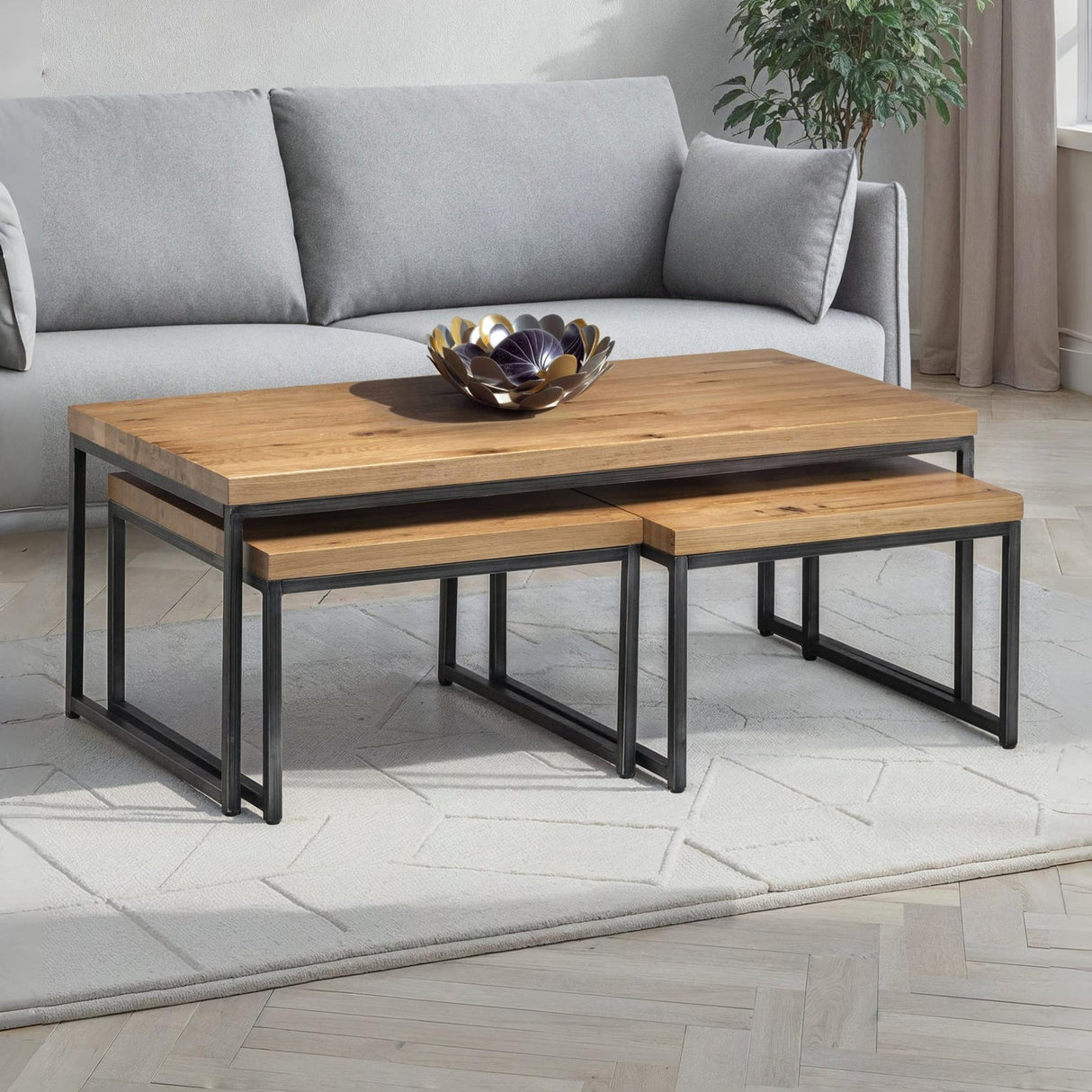 Wooden Nesting Coffee Tables - Brooklyn