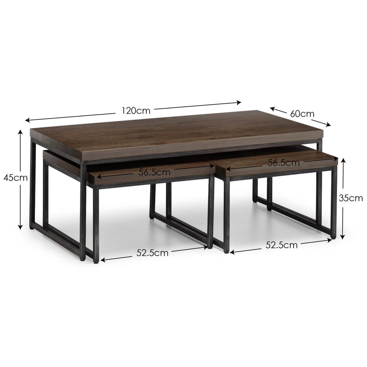 Wooden Nesting Coffee Tables - Brooklyn