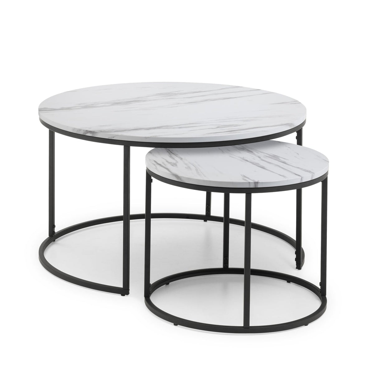 Wooden Nesting Coffee Tables Round - Bellini