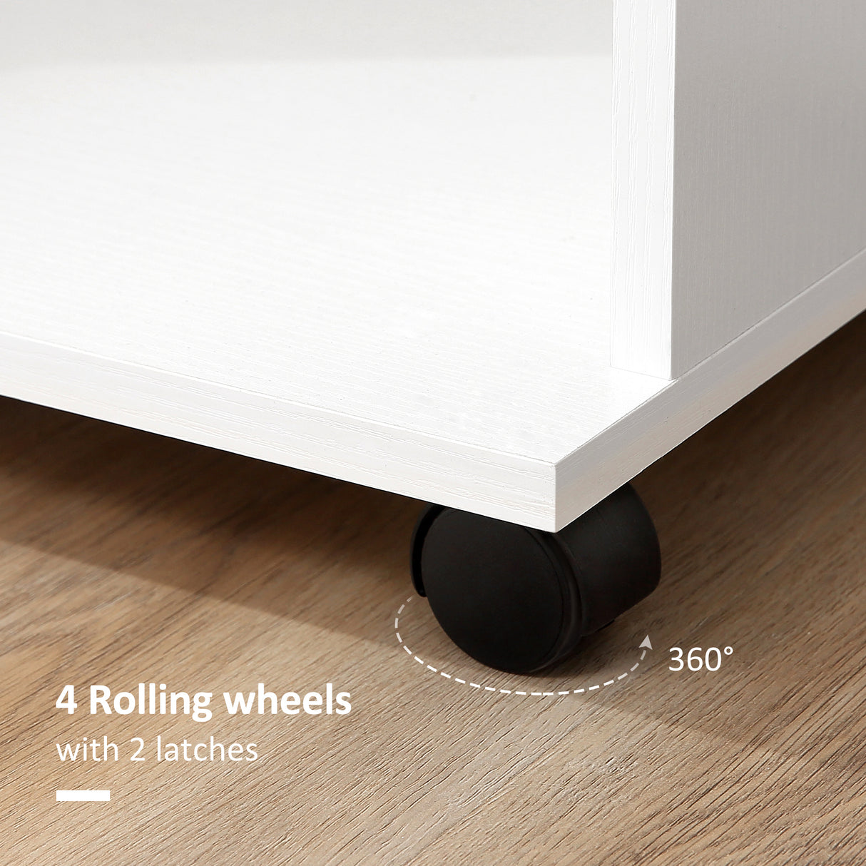 Wooden Open Wardrobe 80cm Wide With 4 Wheels - Velmora