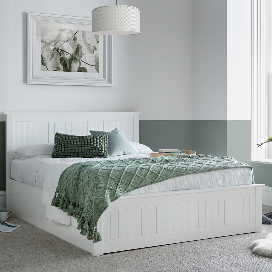 Wooden Ottoman Storage Double Bed - Dawson