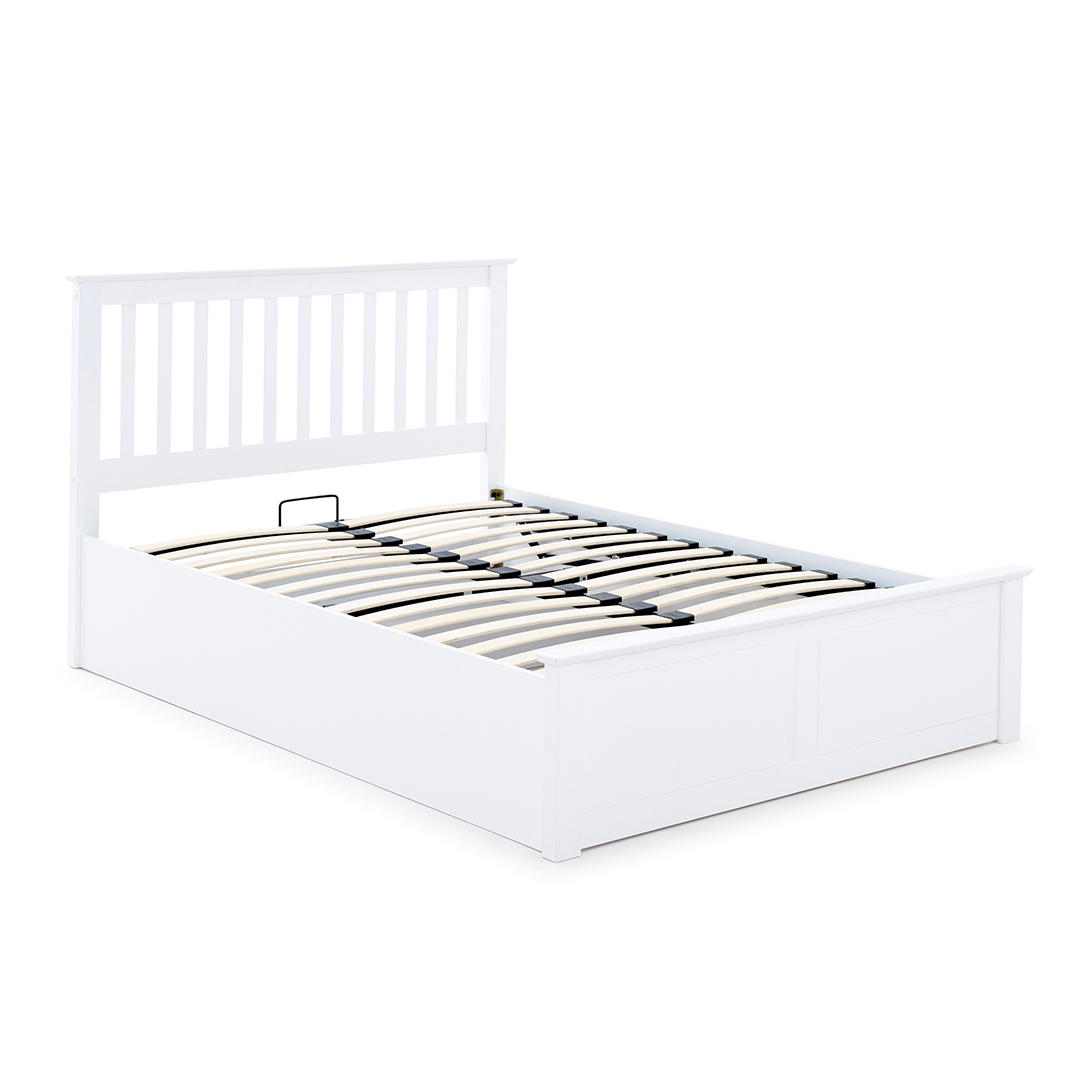 Wooden Ottoman Storage Double Bed - Malmo