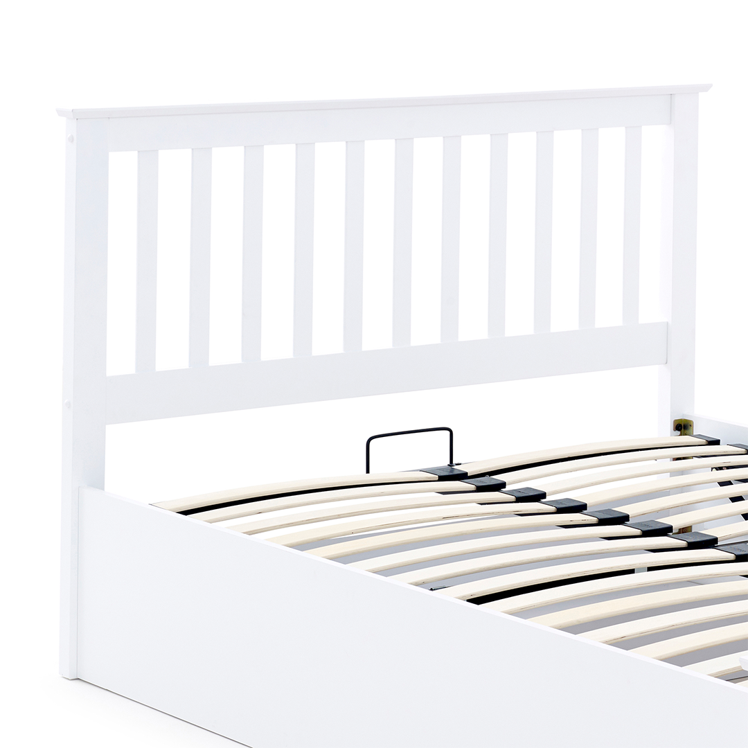 Wooden Ottoman Storage Double Bed - Malmo