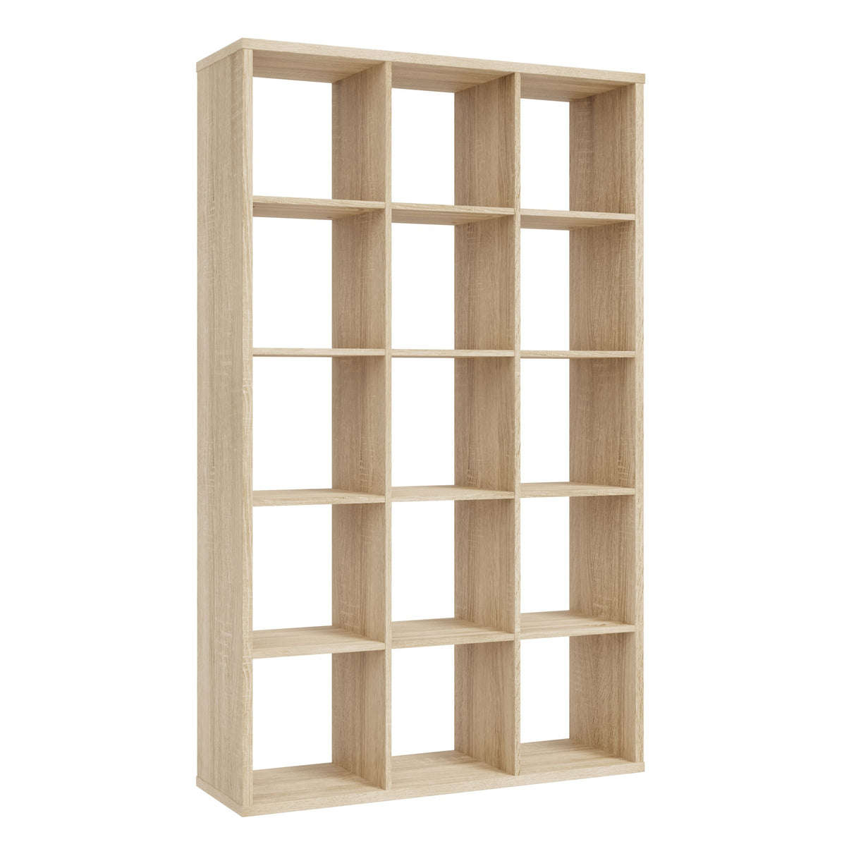 Wooden Shelving Unit With 15 Open Storage Cubes - Mauro