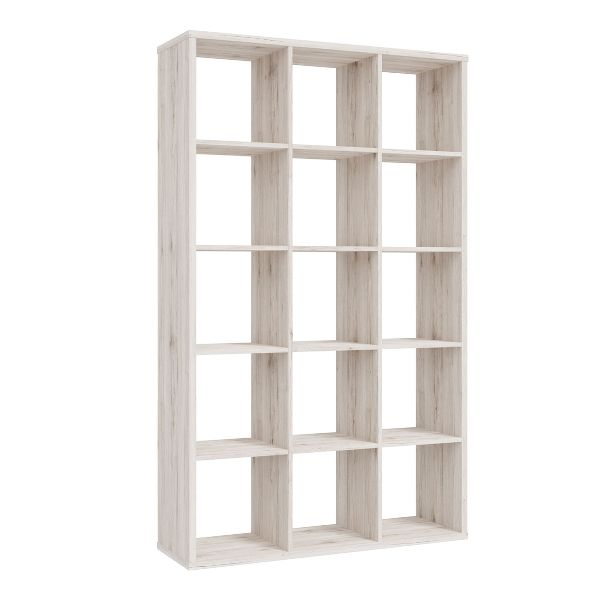 Wooden Shelving Unit With 15 Open Storage Cubes - Mauro
