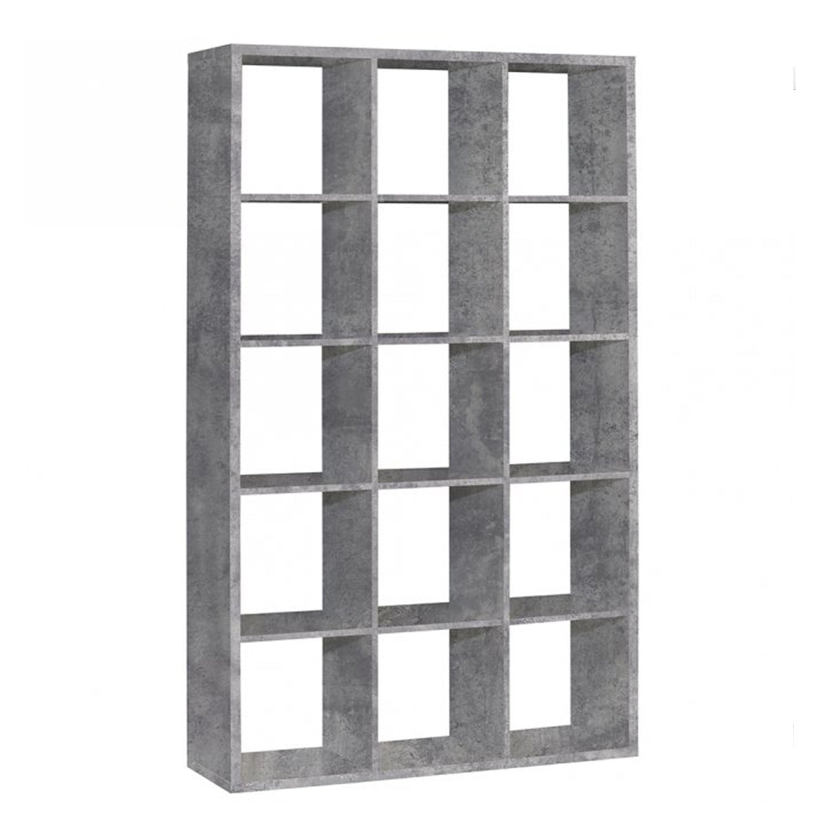 Wooden Shelving Unit With 15 Open Storage Cubes - Mauro
