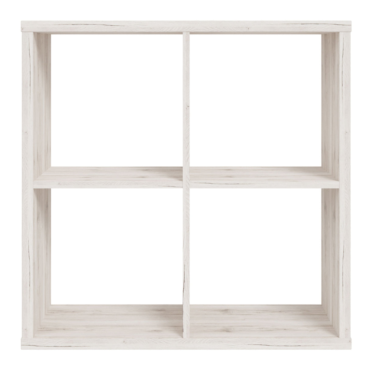 Wooden Shelving Unit With 4 Open Storage Cubes - Mauro