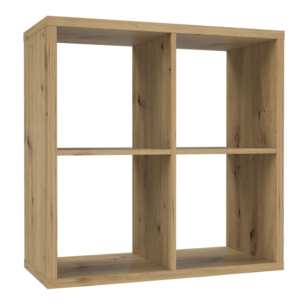 Wooden Shelving Unit With 4 Open Storage Cubes - Mauro