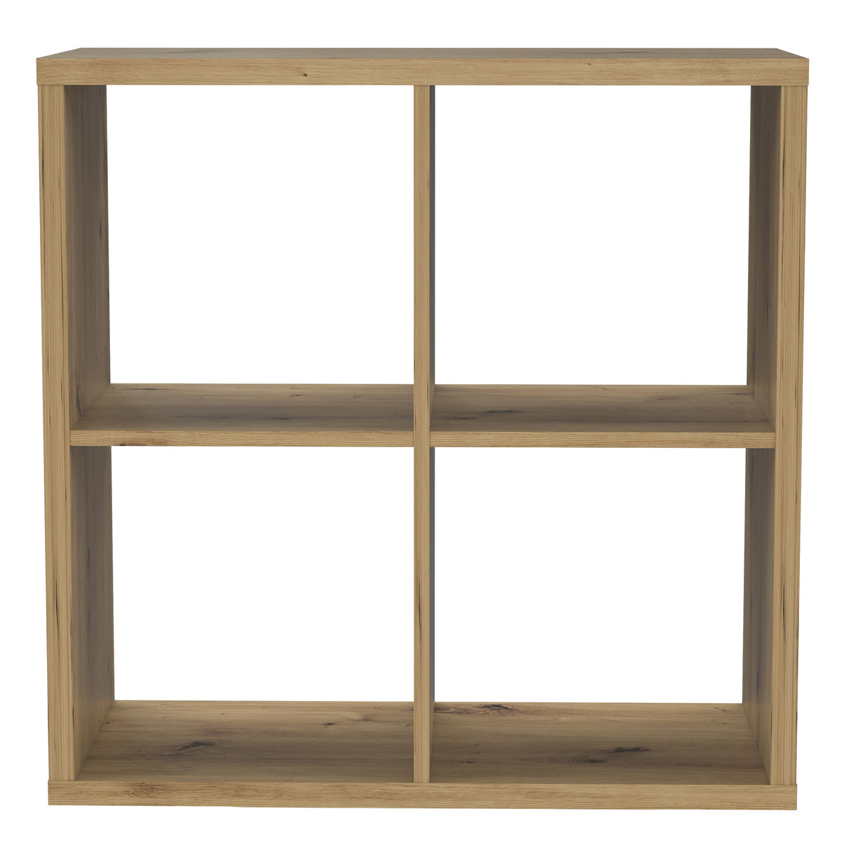 Wooden Shelving Unit With 4 Open Storage Cubes - Mauro