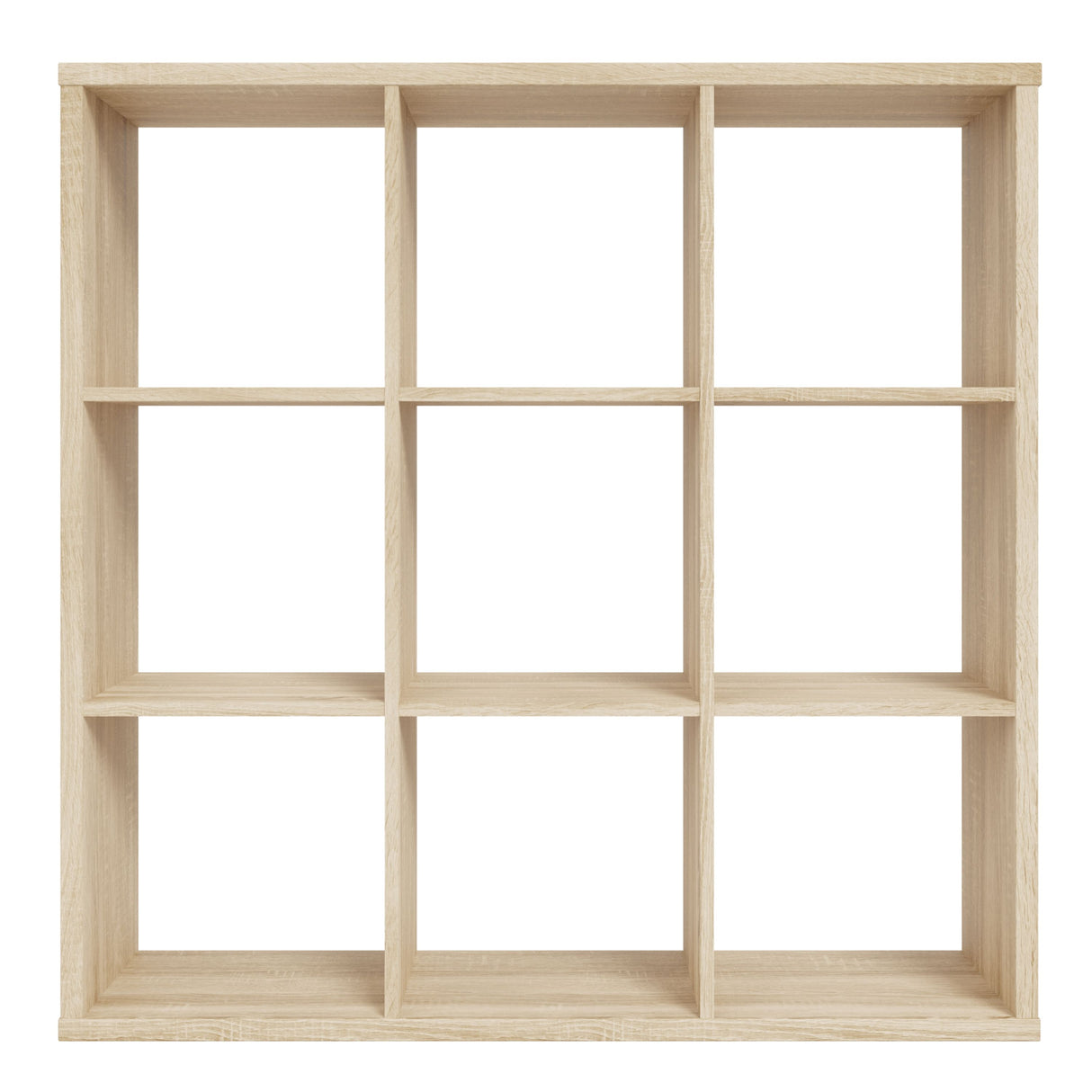 Wooden Shelving Unit With 9 Open Storage Cubes - Mauro