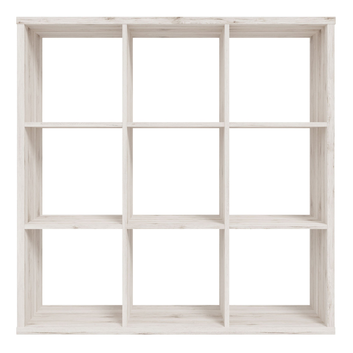 Wooden Shelving Unit With 9 Open Storage Cubes - Mauro