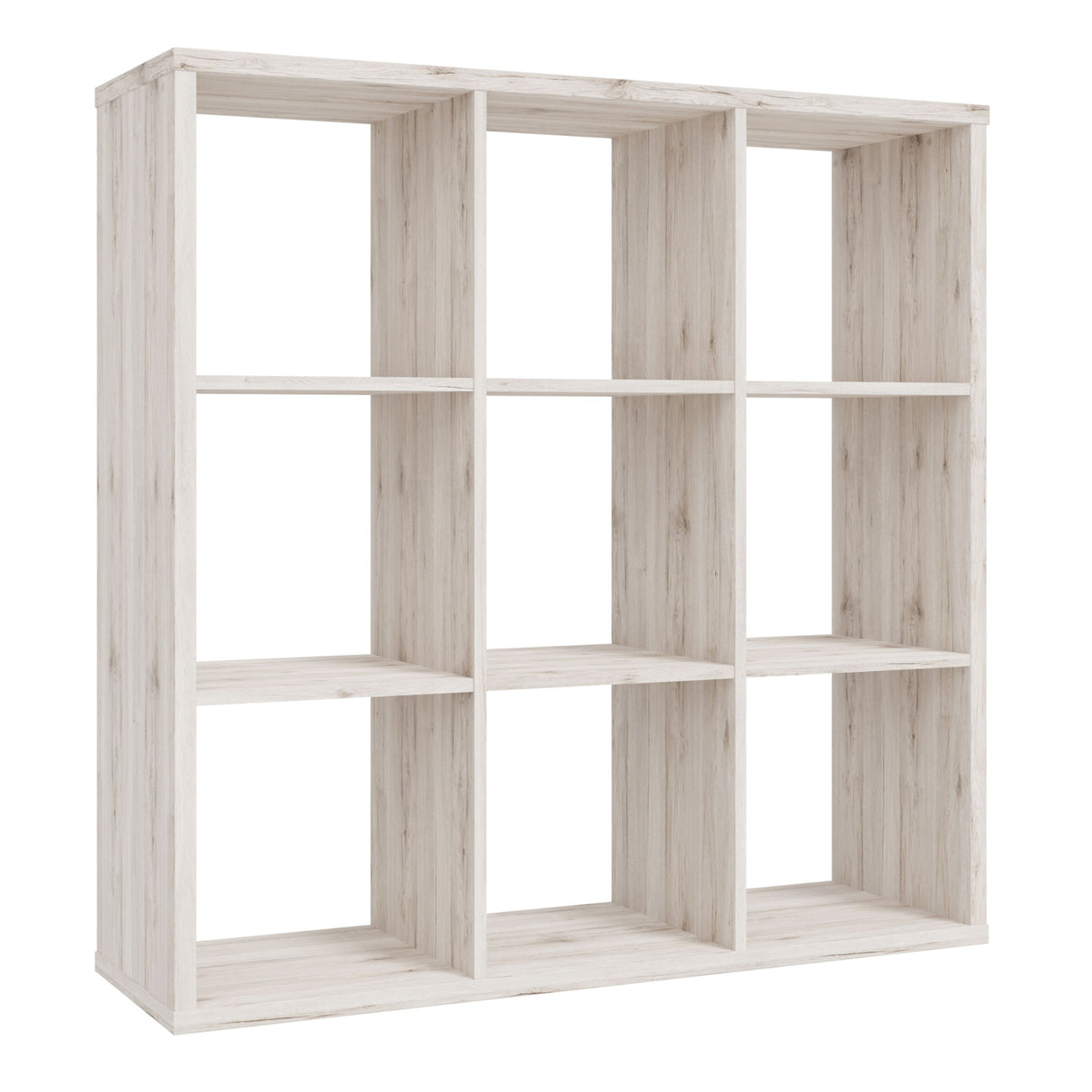 Wooden Shelving Unit With 9 Open Storage Cubes - Mauro