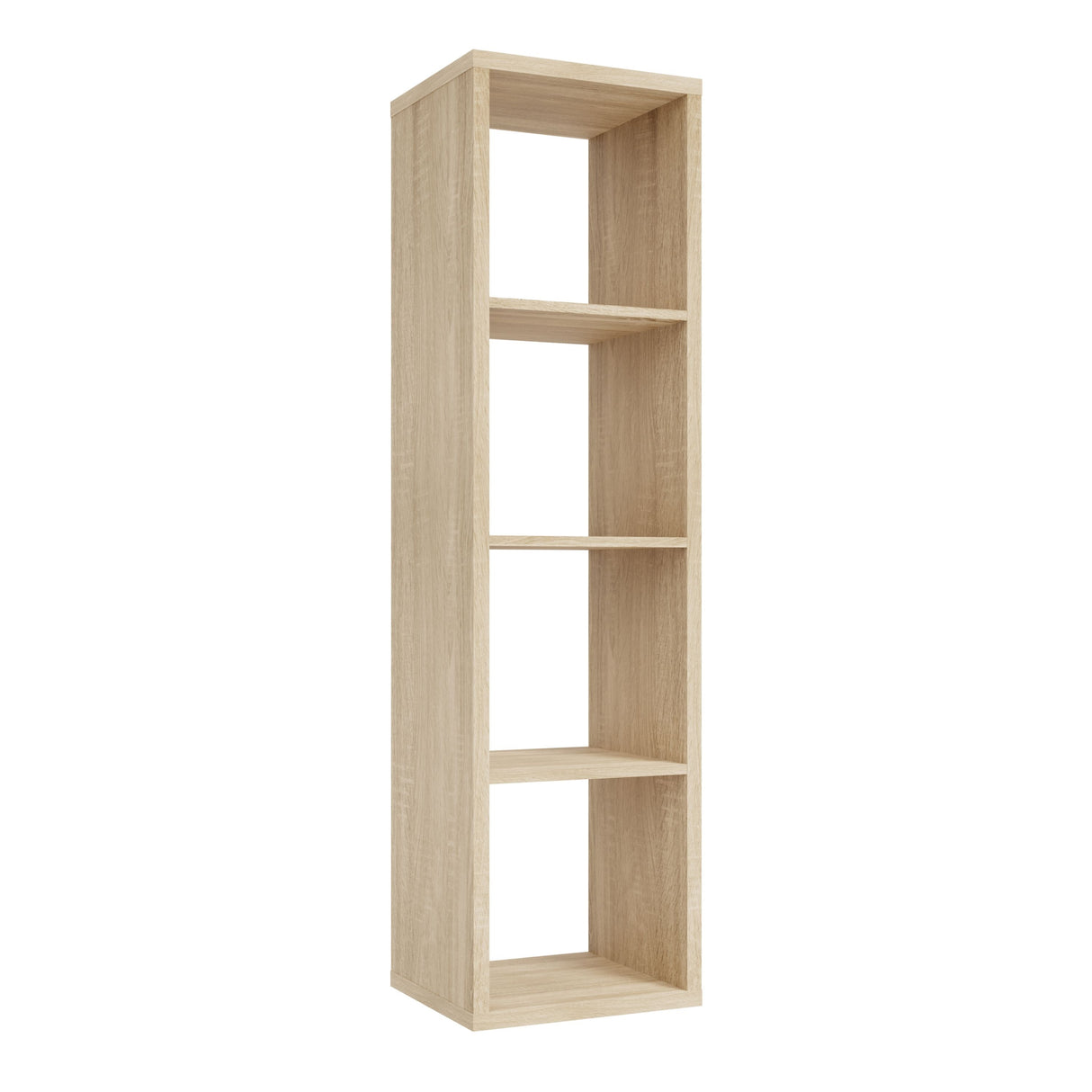 Wooden Shelving Unit Tall With 4 Open Storage Cubes - Mauro