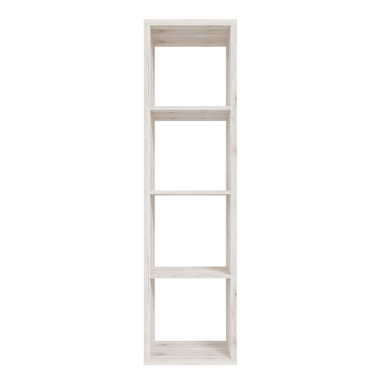 Wooden Shelving Unit Tall With 4 Open Storage Cubes - Mauro