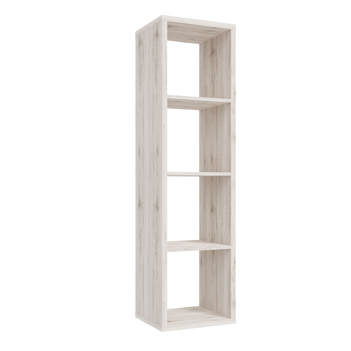 Wooden Shelving Unit Tall With 4 Open Storage Cubes - Mauro