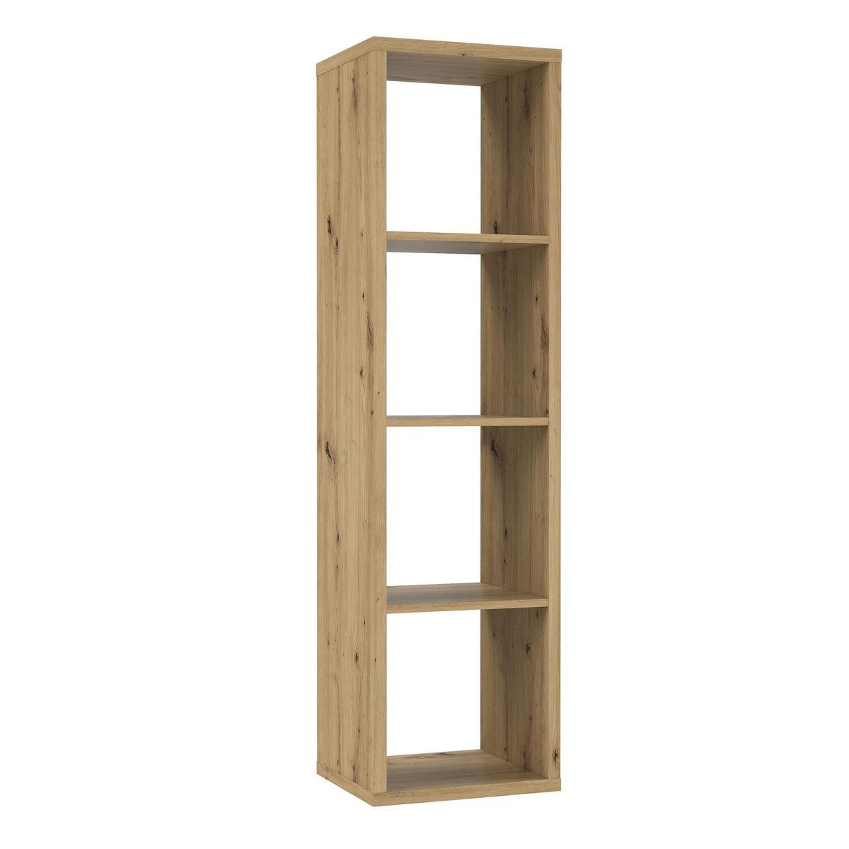 Wooden Shelving Unit Tall With 4 Open Storage Cubes - Mauro