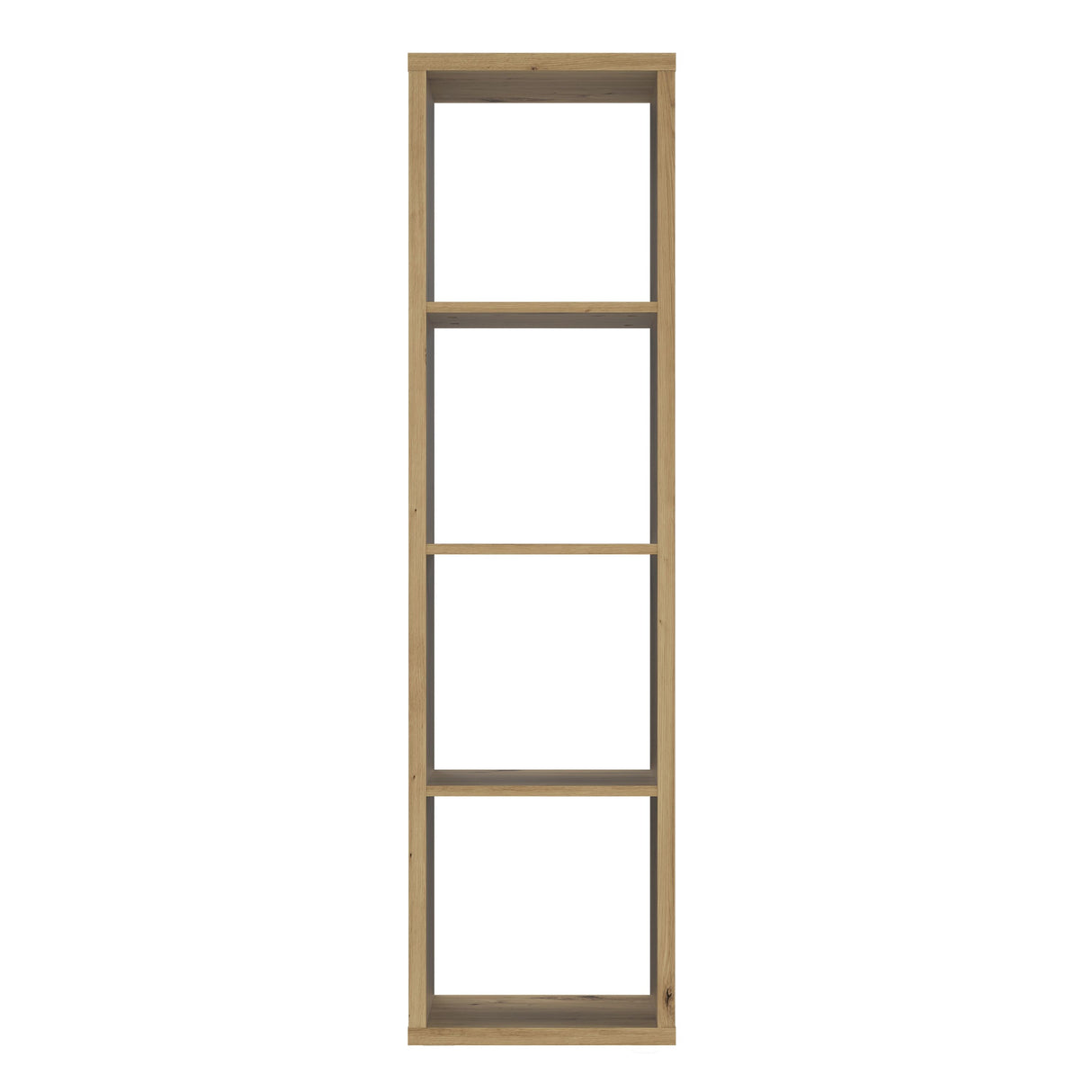 Wooden Shelving Unit Tall With 4 Open Storage Cubes - Mauro