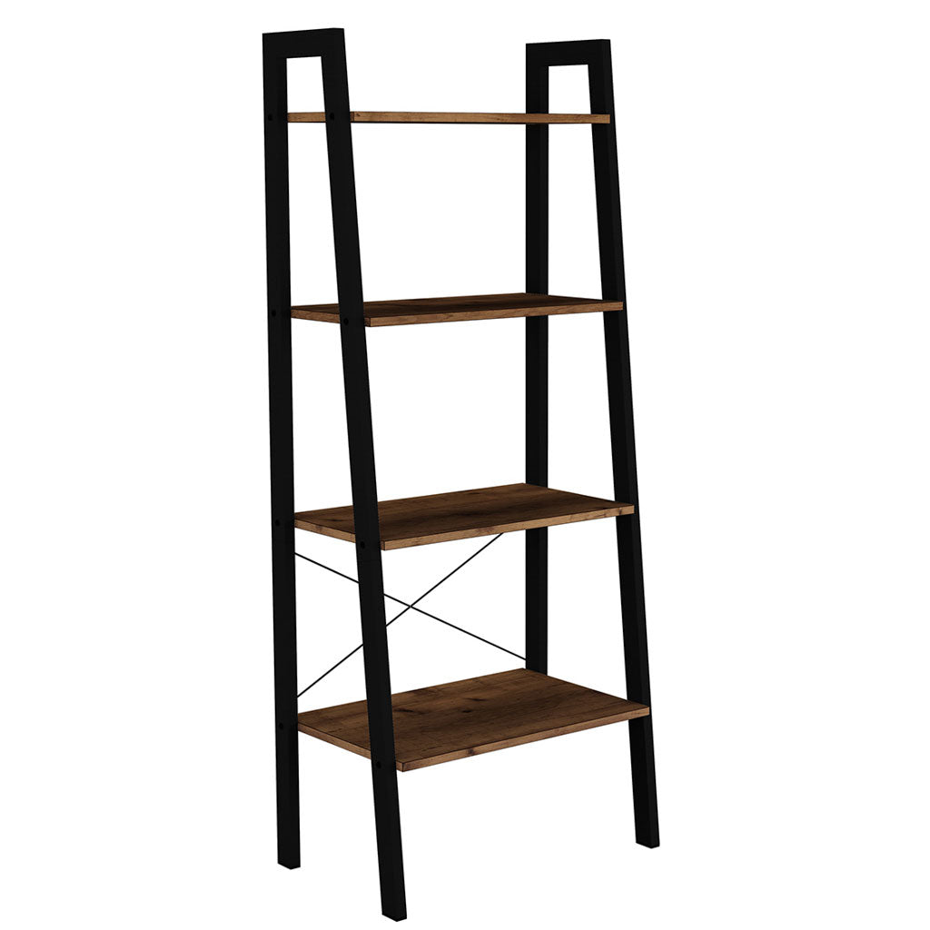 Wooden Shelving Unit With Black Metal Frame - Ealing