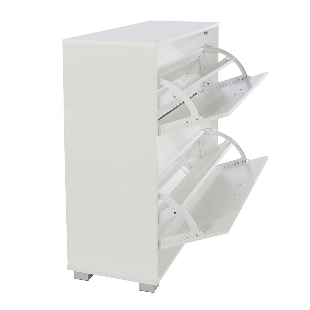 Wooden Shoe Cabinet With 2 Flap Doors - Lido