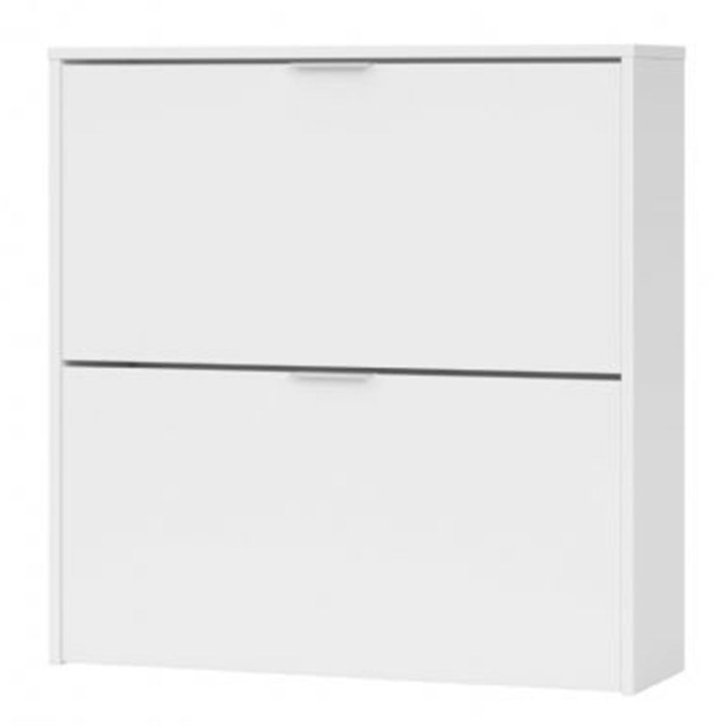 Wooden Shoe Storage Cabinet With 2 Flap Drawers - Bristol