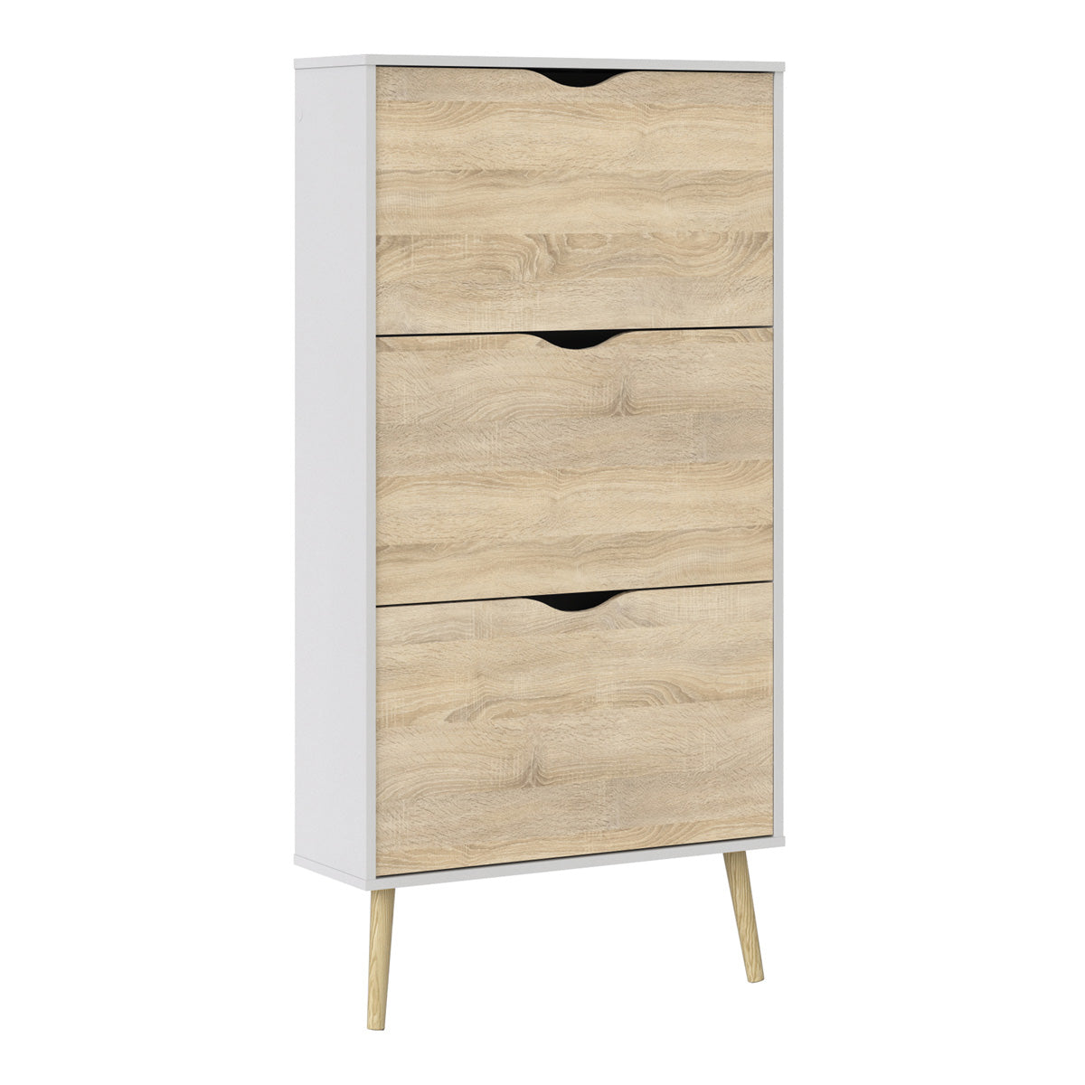 Wooden Shoe Storage Cabinet With 3 Drawers - Oslo
