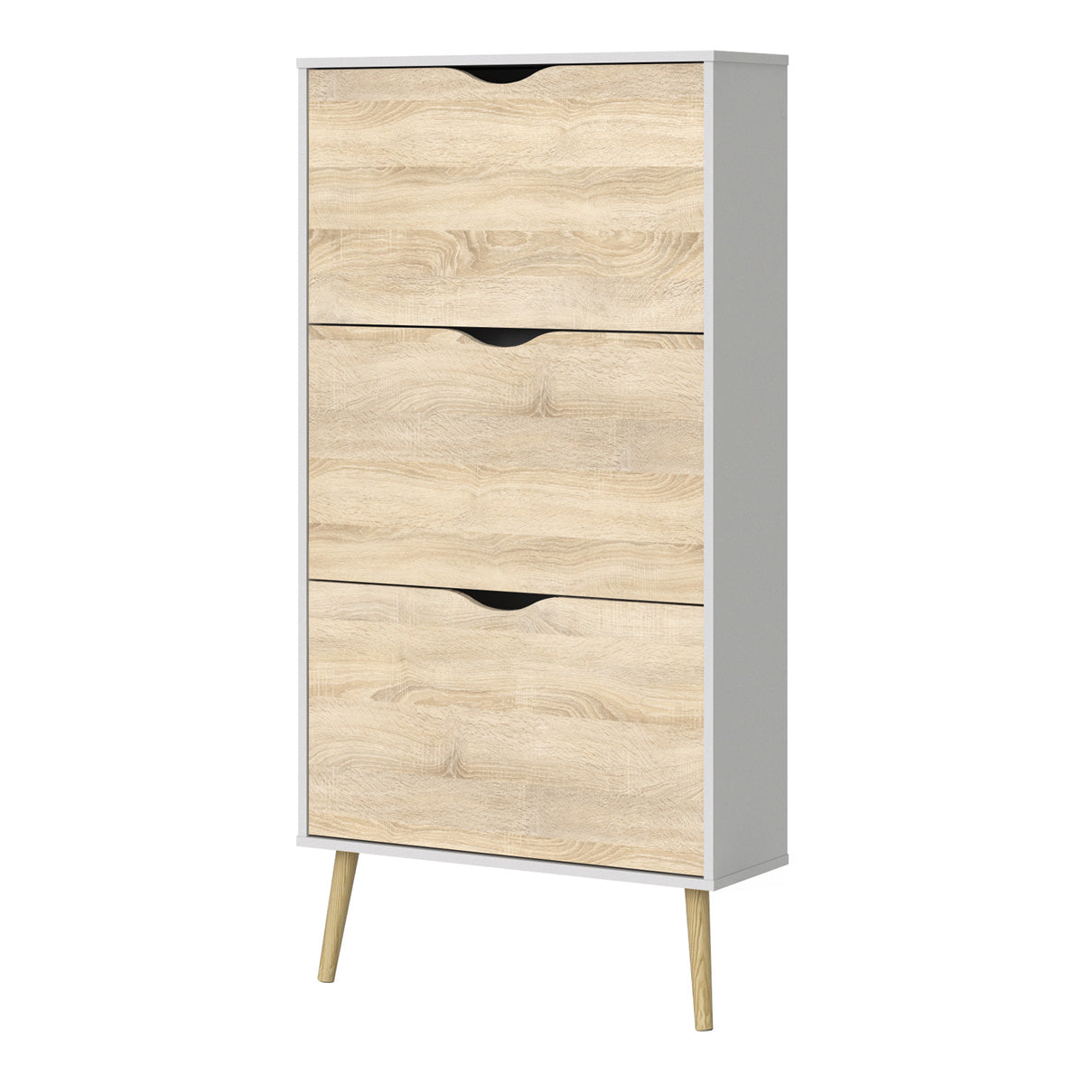 Wooden Shoe Storage Cabinet With 3 Drawers - Oslo