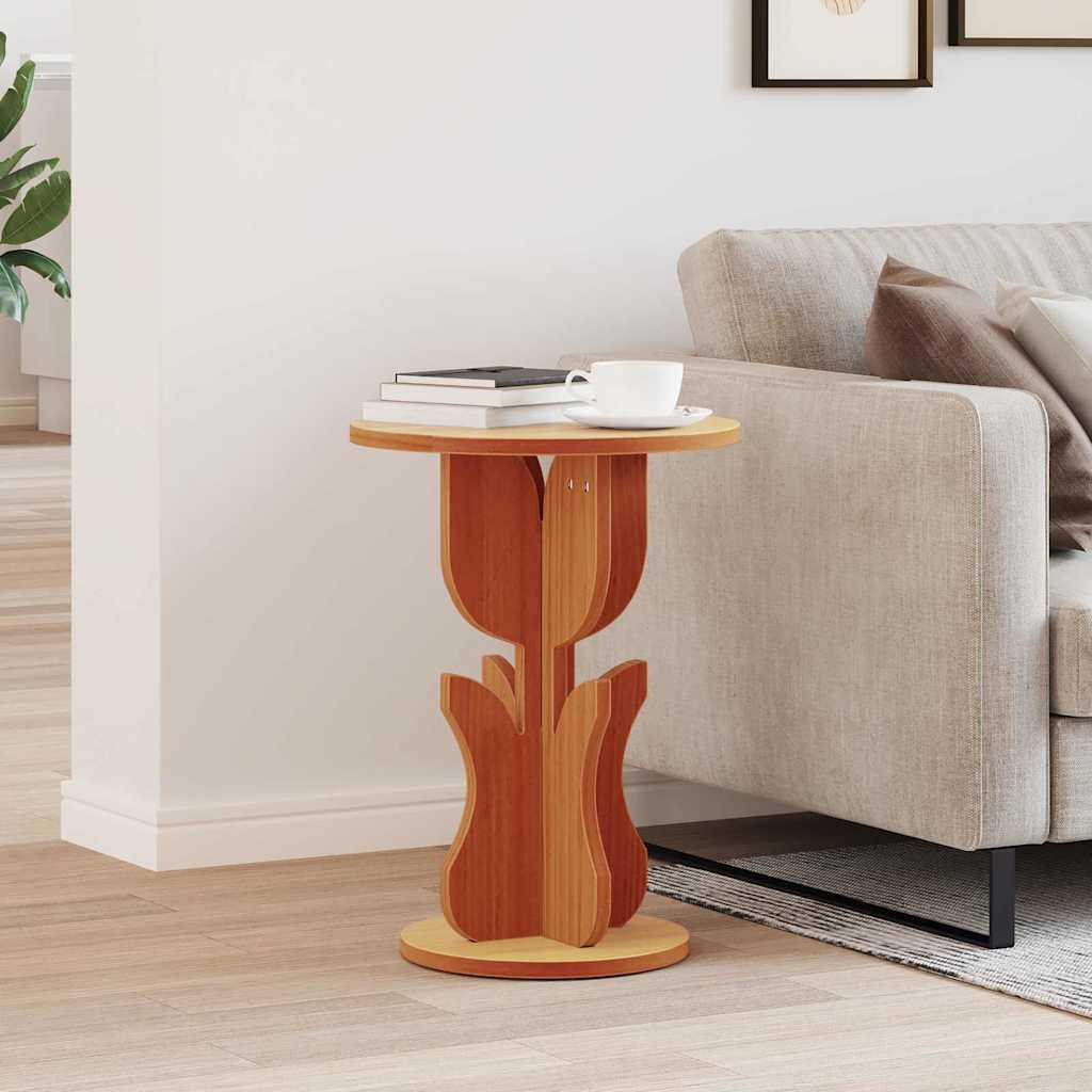 Wooden Side Table 39.5cm Wide Round - Vantage Home