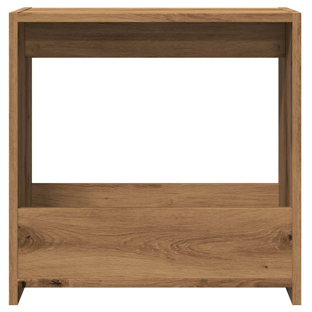 Wooden Side Table 50cm Wide With Bookshelf - Vantage Home