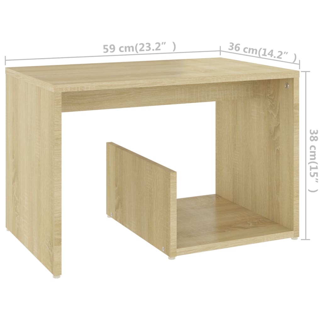 Wooden Side Table 59cm Wide - Vantage Home