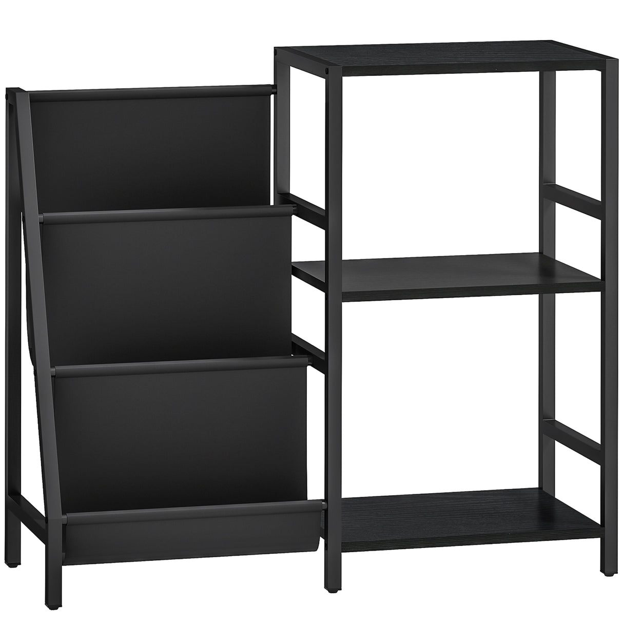Wooden Side Table 84cm Wide With 1 Drawer And Magazine Rack - Velmora