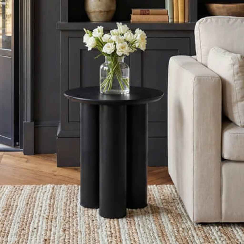 Wooden Side Table Round - Lane