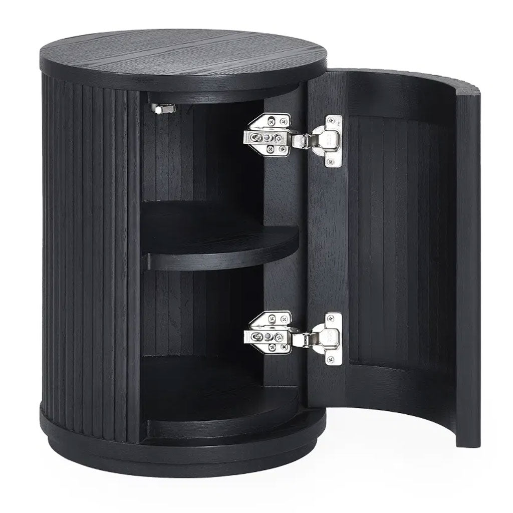 Wooden Side Table With 1 Door - Louis