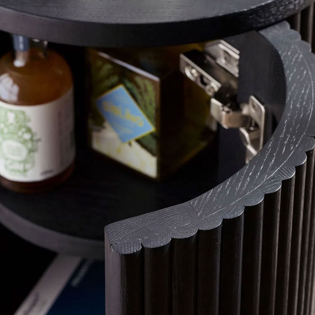 Wooden Side Table With 1 Door - Louis