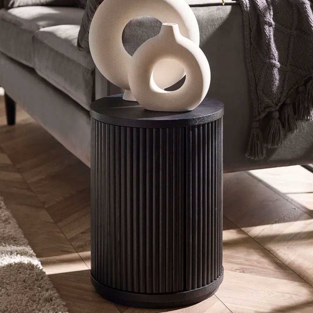 Wooden Side Table With 1 Door - Louis