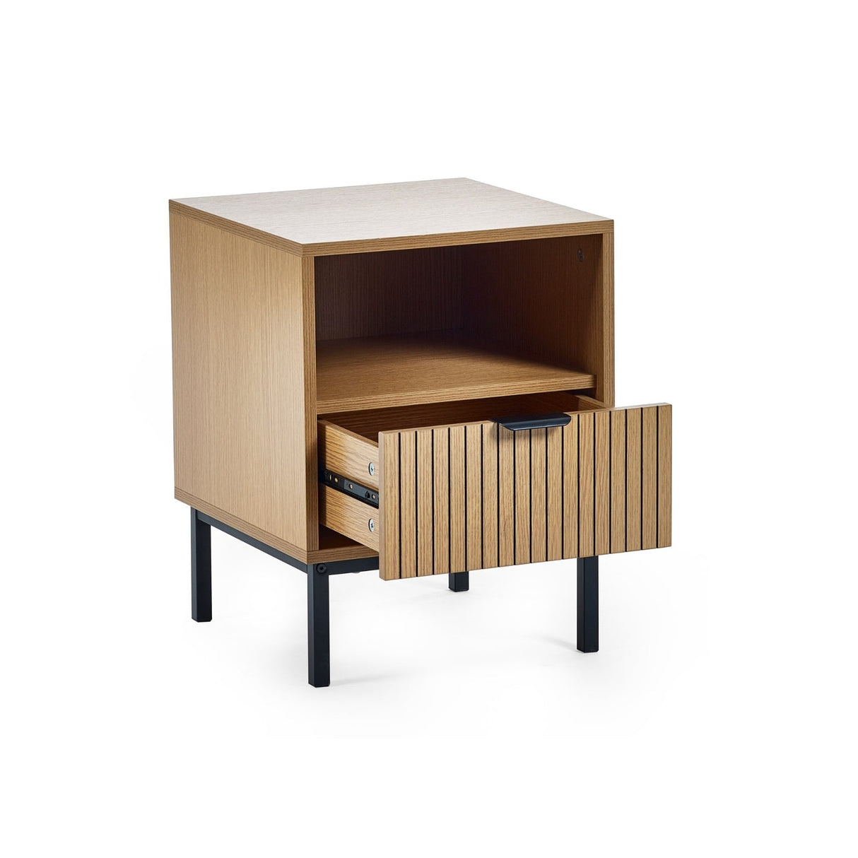 Wooden Side Table With 1 Drawer - Sia