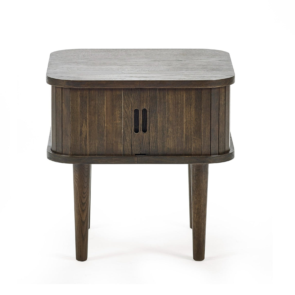 Wooden Side Table With 2 Sliding Doors - Arya