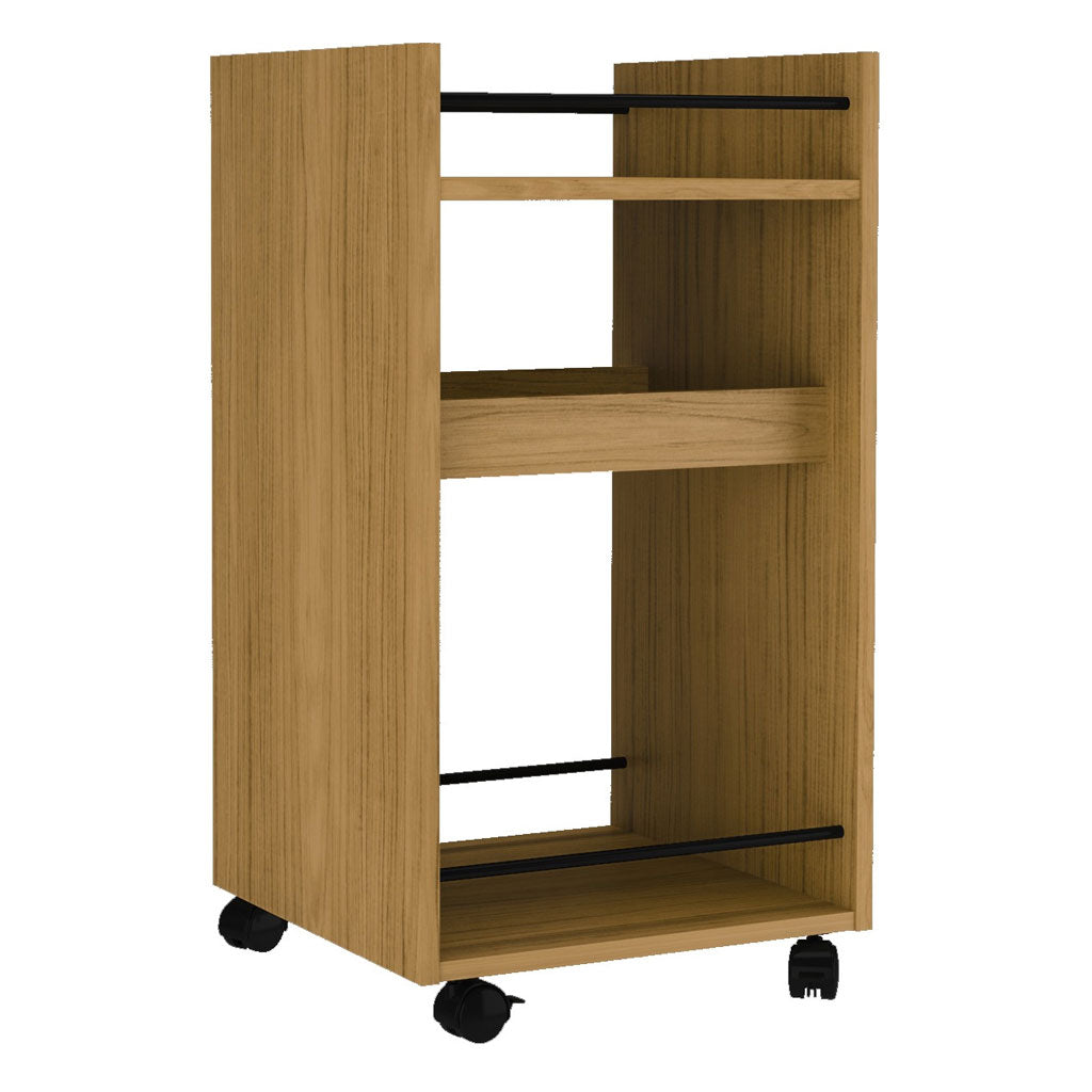 Wooden Side Table With Serving Cart - Naples