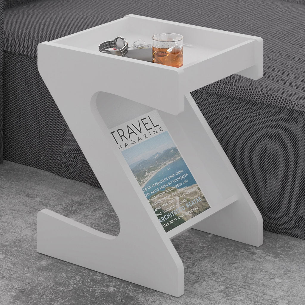 Wooden Side Table Z Shaped - Naples