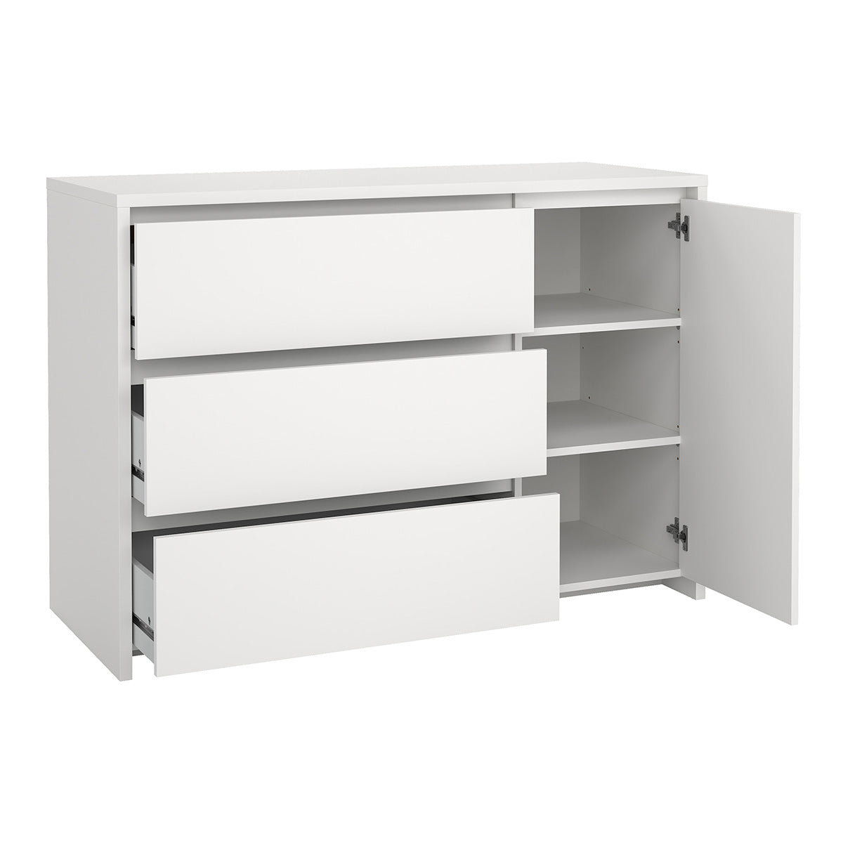 Wooden Sideboard With 1 Door And 3 Drawers - Next