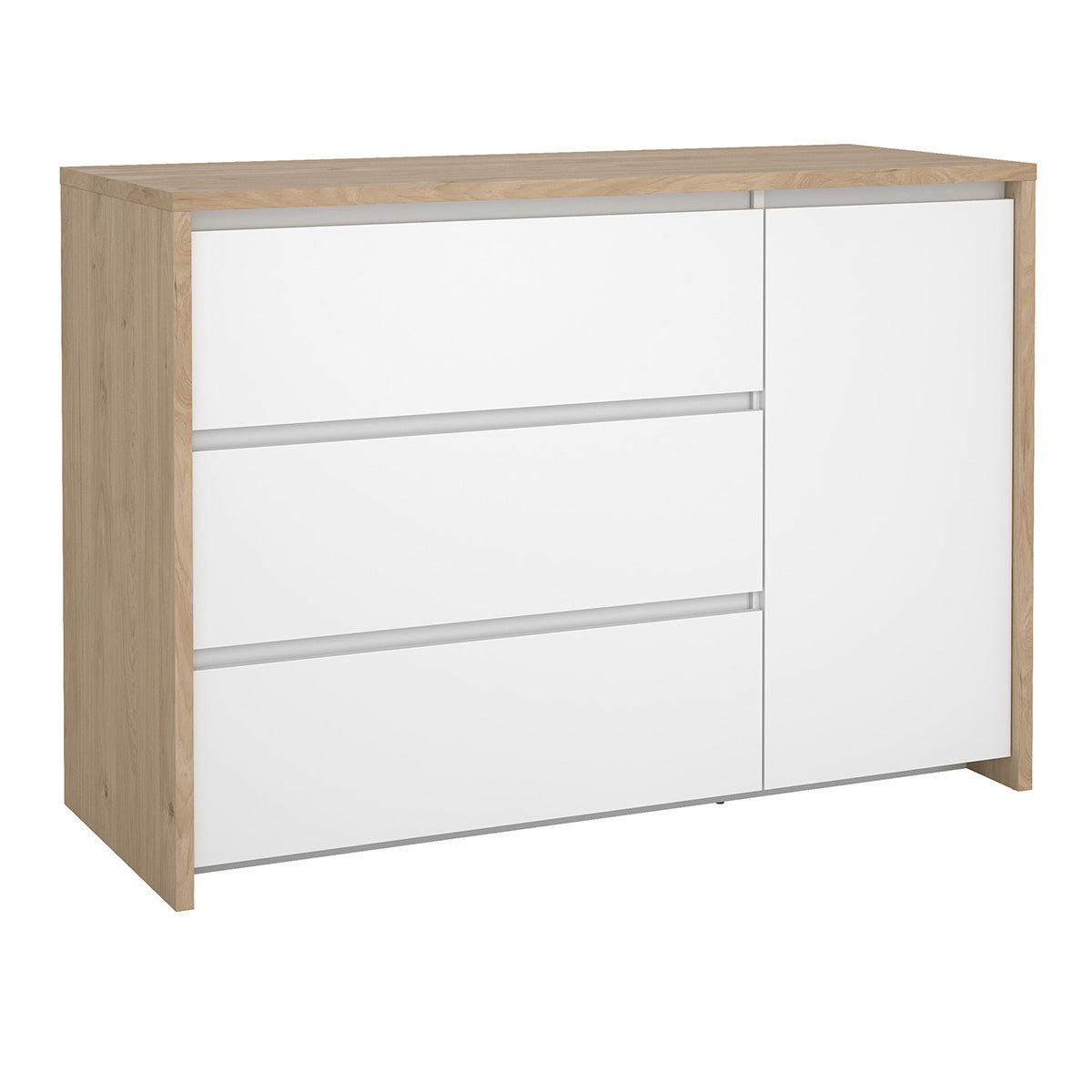 Wooden Sideboard With 1 Door And 3 Drawers - Next