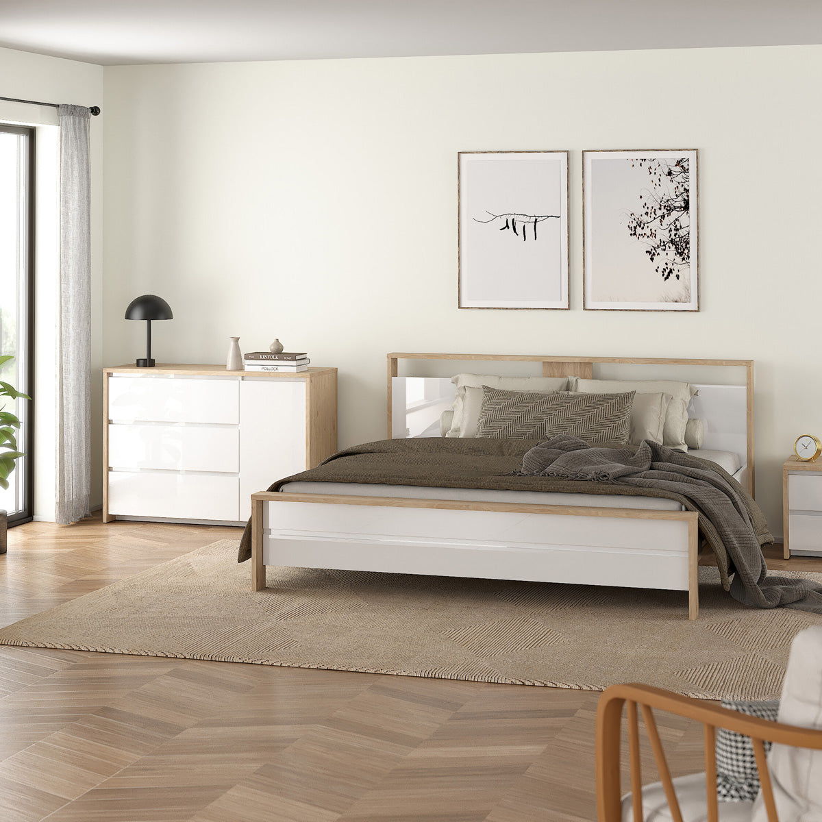 Wooden Sideboard With 1 Door And 3 Drawers - Next