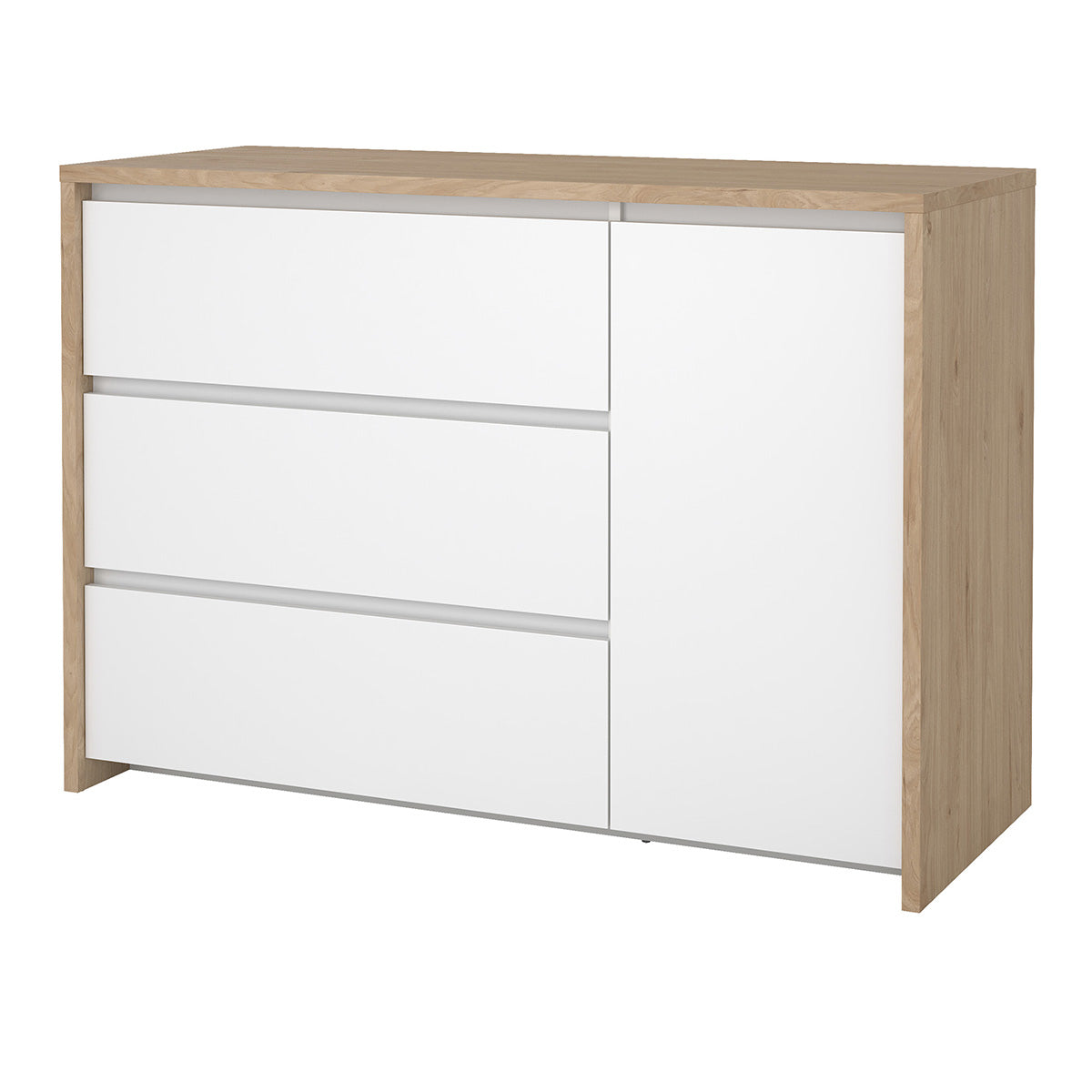 Wooden Sideboard With 1 Door And 3 Drawers - Next