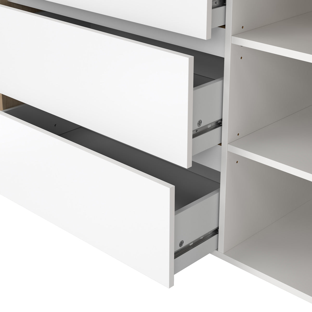 Wooden Sideboard With 1 Door And 3 Drawers - Next