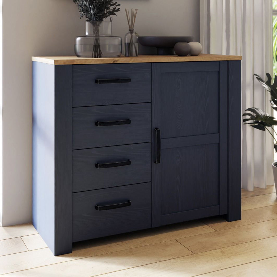 Wooden Sideboard With 1 Door And 4 Drawers - Bohol