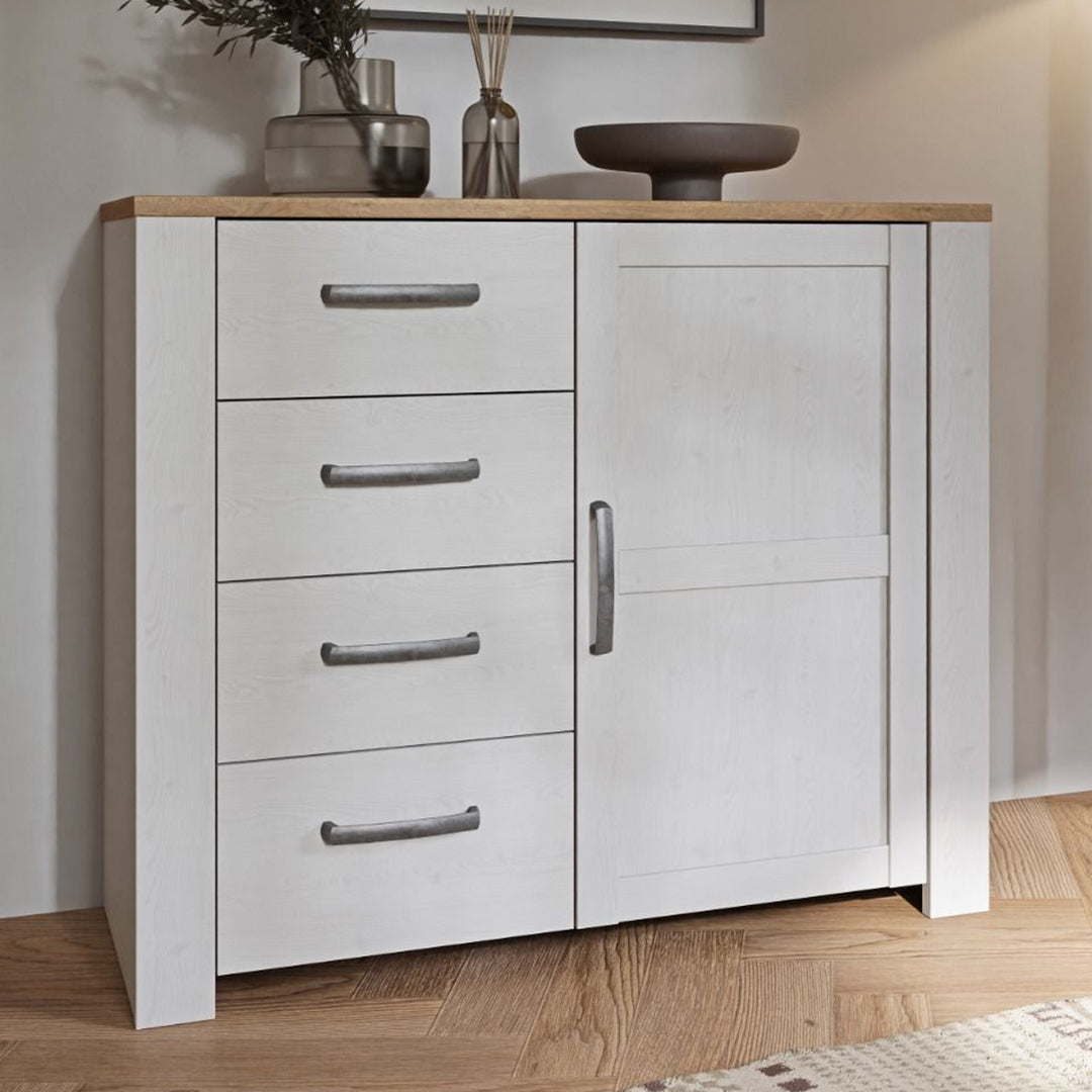 Wooden Sideboard With 1 Door And 4 Drawers - Bohol