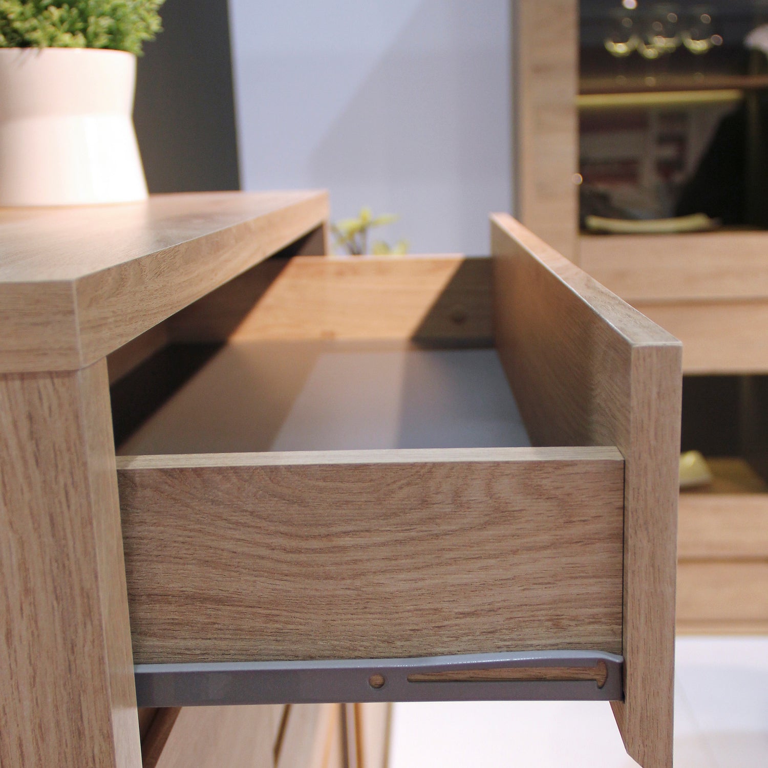 Wooden Sideboard With 1 Door And 5 Drawers - Shetland