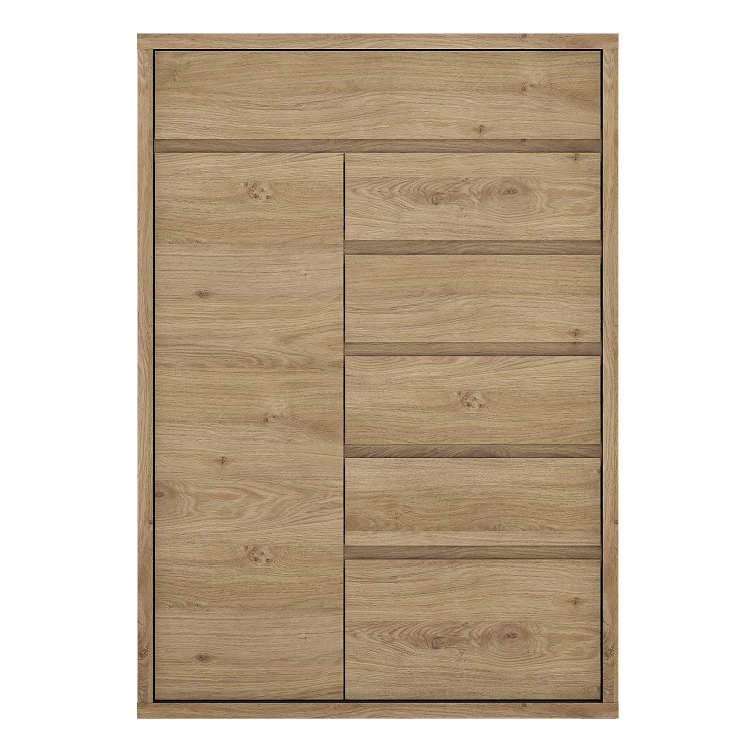 Wooden Sideboard With 1 Door And 6 Drawers - Shetland