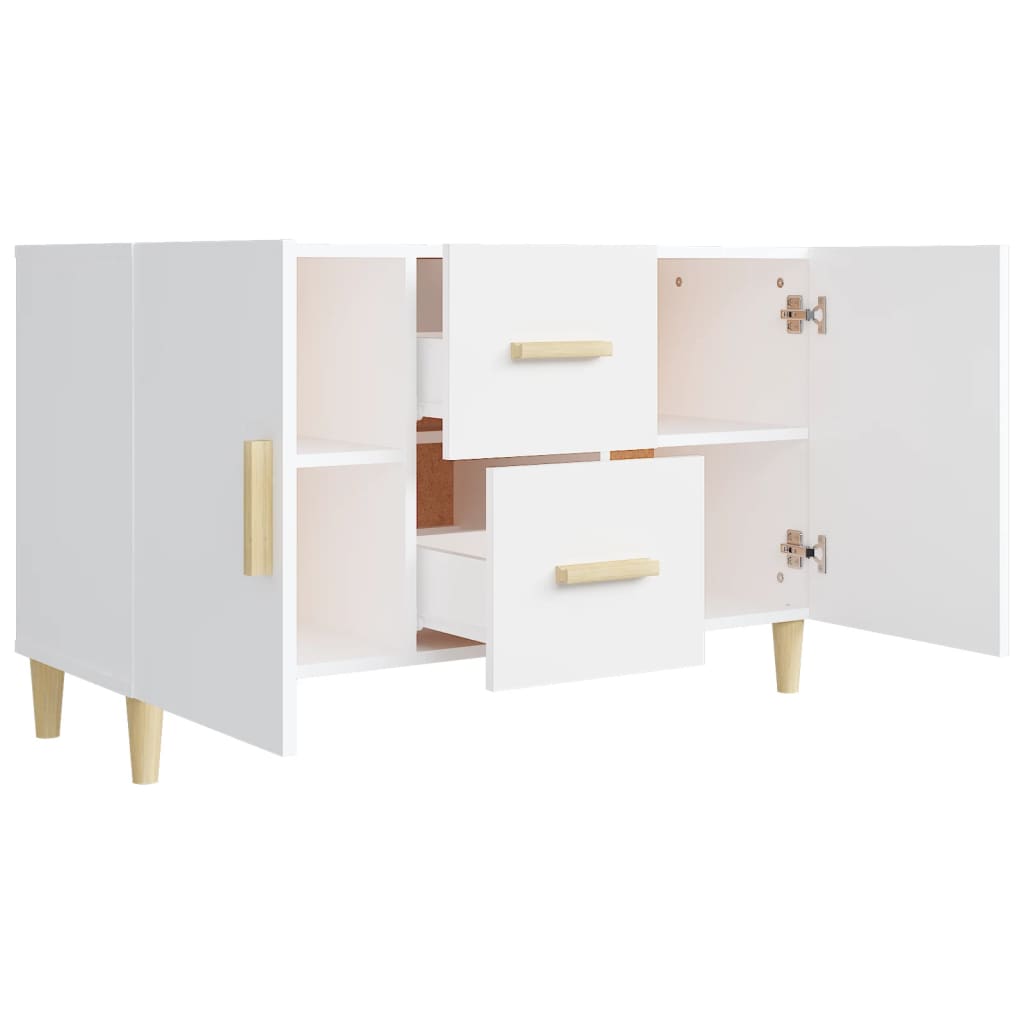 Wooden Sideboard 100cm Wide With 2 Doors 2 Drawers - Vantage Home