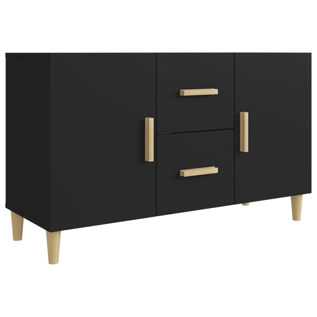 Wooden Sideboard 100cm Wide With 2 Doors 2 Drawers - Vantage Home