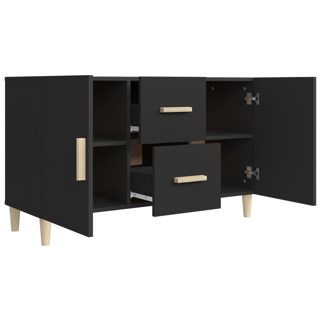 Wooden Sideboard 100cm Wide With 2 Doors 2 Drawers - Vantage Home